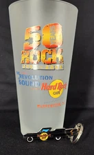 Libbey Duratuff Hard Rock Cafe Washington DC  Frosted Glass Tumbler & Key Ring
