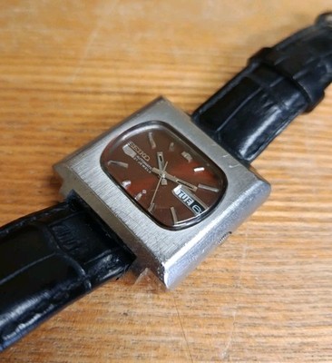 Seiko 5 6119-5401 Vintage Men s Automatic Watch 21J TV Screen Dial 1970s Japan