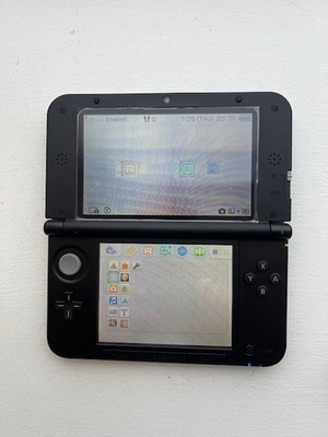 3DS XL Console - BLACK - Custom New Shell - 16GB SD Card + Charger