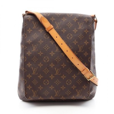 Louis Vuitton Muste Monogram Canvas Shoulder Bag M51256 Brown Leather