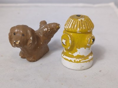 Vintage Fido the Dog with Ceramic Ceramic Clay Salt & Pepper Shaker Set USA