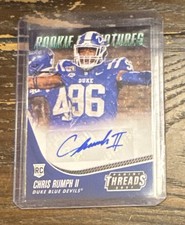 2021 Panini Threads AUTO Duke Blue Devils - RC Chris Rumph II #TS-CRU