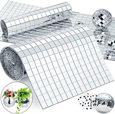 10X10Mm Self Adhesive Disco Tiles, 1350Pcs Mirror Mosaic Tiles, Square Disco Mir