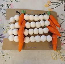 Easter Carrot Garland 6' Orange Soft White