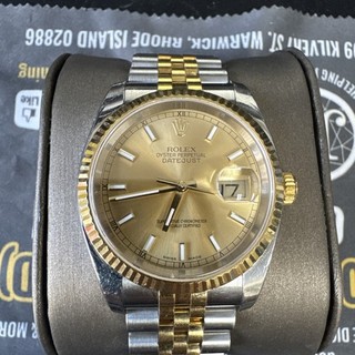 Rolex Datejust 116233 Gold and Silver Jubilee Bracelet with Gold Bezel