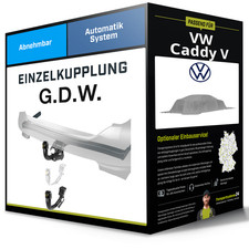 Abnehmbare Anhängerkupplung für VW Caddy V 09.2020-jetzt Typ SBB / SBJ G.D.W.
