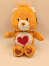 Vintage 2002 Care Bears TenderHeart Bear 8in Orange Bean Plush With Tags