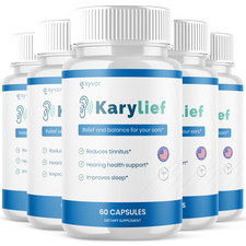  5 Pack Karylief Advanced Ear Health Support Kary Lief Formula Max 300 Capsules