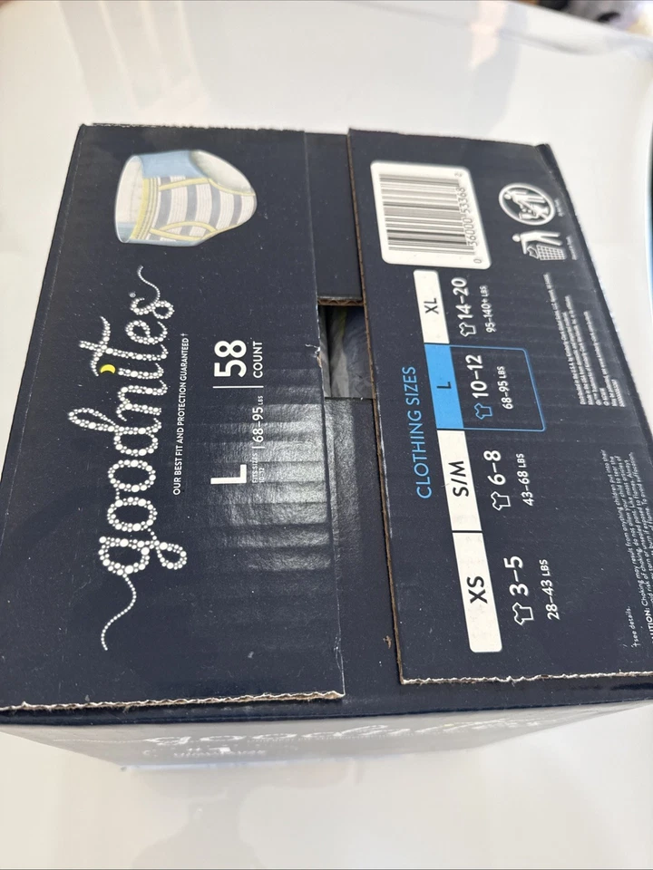 Ropa interior para mojar la cama nocturna Goodnites para niños - L- 58 unidades Foto 2 de 4