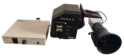 Sony DXC-390 3CCD Camera CMA-D3 Adapter AMX PosiTrack 15 Lens System