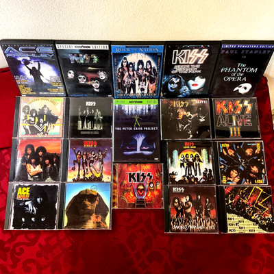{KISS 19 CD+DVD LOT}DESTROYER*ALIVE!*LOVE GUN*HOTTER THAN HELL*LIVE*PHANTOM/PARK