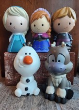 Disney Store Frozen 5" Vinyl Figures Bath, Pool, Water Toys Lot of 5 Toys Olaf