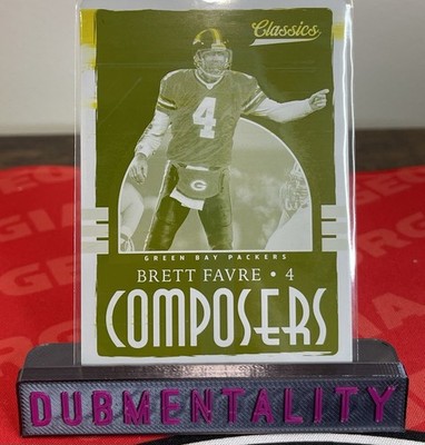 2018 Panini Plates And Patches Brett Favre Composers Yellow 1/1 Plate