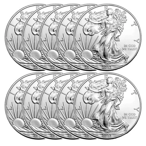 1 oz American Silver Eagle Coin (Random Year - Lot of 10) - product listing photo
