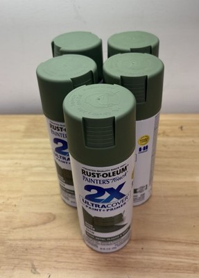 Rust-Oleum Painter's Touch 2X Ultra Cover 334075 Spray Paint, Satin, Moss Green,
