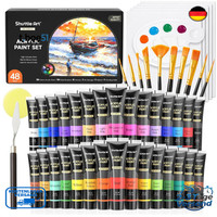 Shuttle Art Acrylfarben Set 48 StüCk 30 Farben 10 Pinsel Kunst