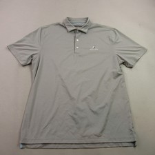 Johnnie O Shirt Mens Large Short Sleeve Golf Polo Lightweight Gray Casual