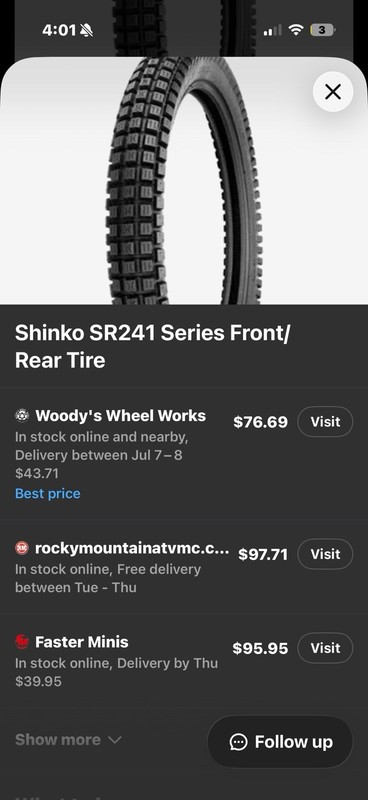 SR241 Tire 3.5 Inch for Sur Ron / Talaria