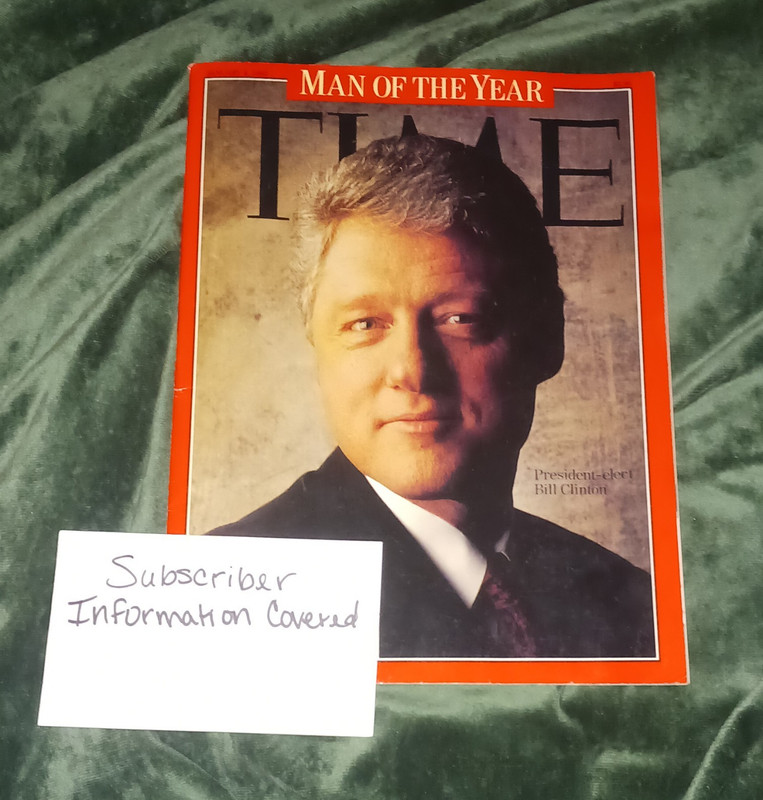 TIME Magazine Jan 4 1993 Issue Politics - Bill Clinton Subscriber Ed