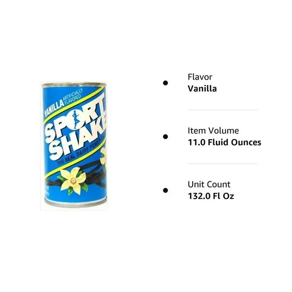 Sport Shake Vanilla Power Shake 11 Oz (Pack Of 12)