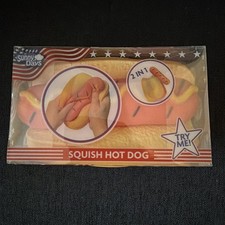 Squishy Hot Dog Squeezy Fidget Toy Sunny Days 2-in-1 Hotdog Stress Relief NEW