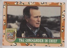 1991 Topps Desert Storm Factory Set White Back George HW Bush #1 2k3