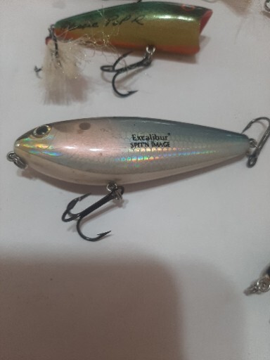 VTG 9 TOPWATER LURES PRO POP R HEDDON EXCALIBUR With CASE - Image 2