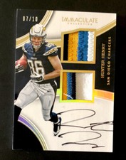 2016 Immaculate Hunter Henry Dual Patch Rookie Auto On-Card RC 7/10!!!