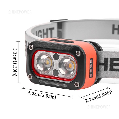 USB Rechargeable Camping Sensor LED Headlamp Fishing Light Head Torch Headlight - Picture 7 of 16
