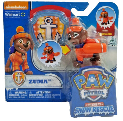 Spin Master Paw Patrol GREAT SNOW RESCUE Zuma Exclusive Figure Winter Jet Pack