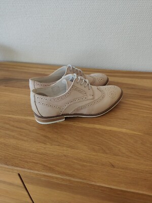 Cox Halbschuh Creme/Beige Echtleder Gr.37