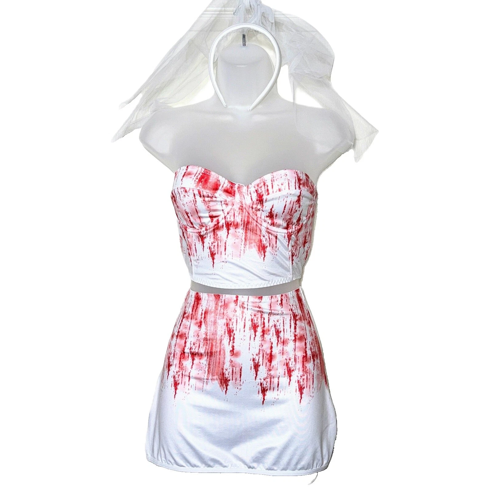 Complete Outfit Costumes White Bride for Women