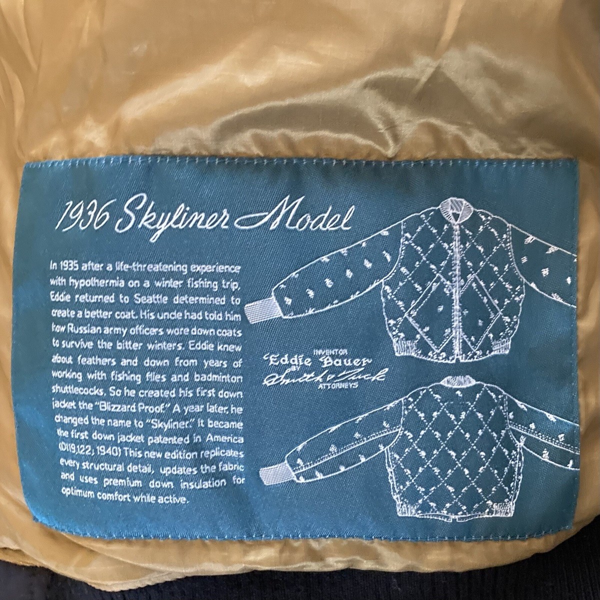 Vtg Eddie Bauer 1936 Skyliner Model Goose Down Quilted Vtg Eddie Bauer 1936 Skyliner Model Goose Down Quilted