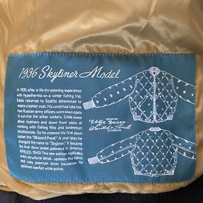 Vtg Eddie Bauer 1936 Skyliner Model Goose Down Quilted Vtg Eddie Bauer 1936 Skyliner Model Goose Down Quilted