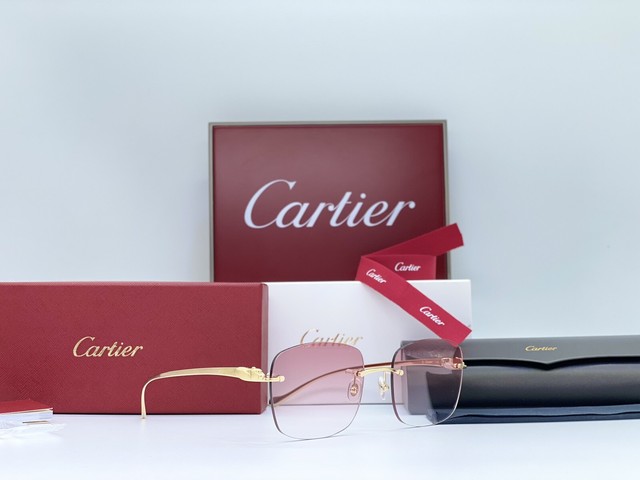 Cartier Panthère CT0061O-002 Occhiali da Vista Unisex, Taglia Lenti 53mm -  Montatura Oro/Lenti Trasparenti | Acquisti Online su eBay