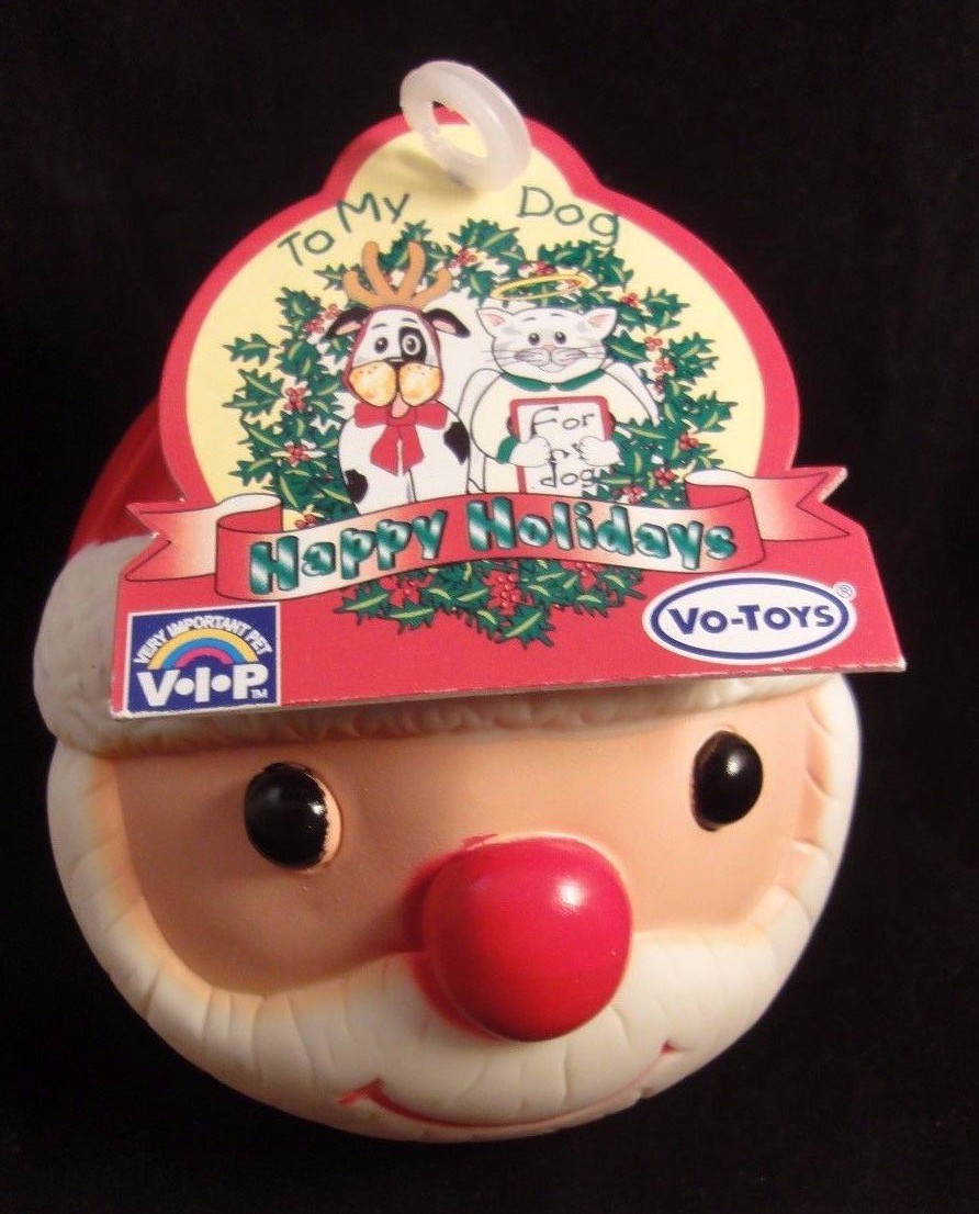 Vo-Toys Happy Holidays Christmas Santa Dog Toy 