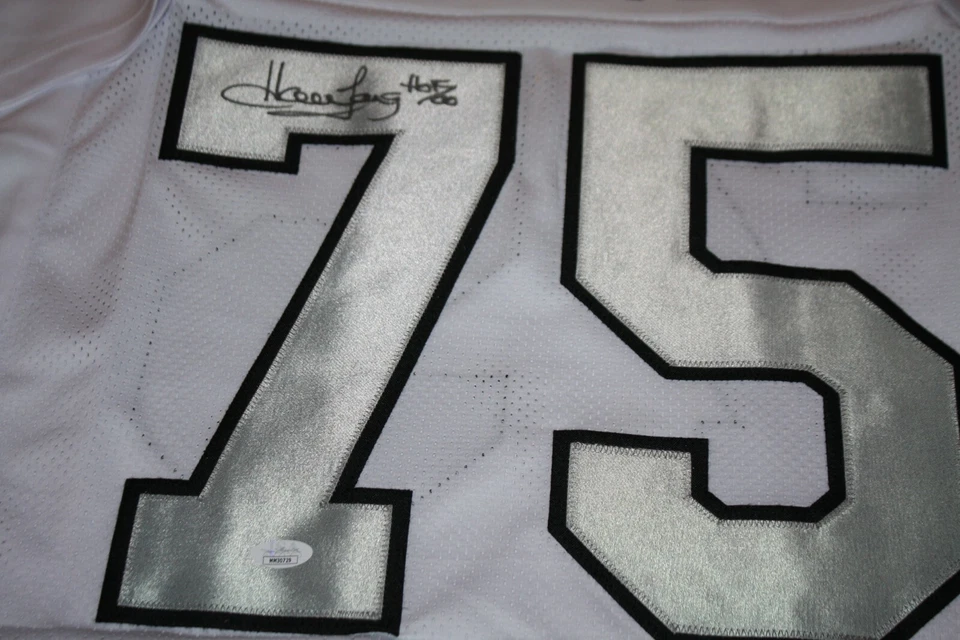 OAKLAND/LA RAIDERS HOWIE LONG #75 SIGNED CUSTOM JERSEY SB XVIII CHAMP HOF JSA   - Image 2 of 3