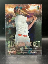 2011 Playoff Contenders Season Tickets JUSTIN UPTON Crystal Collection /299 #34