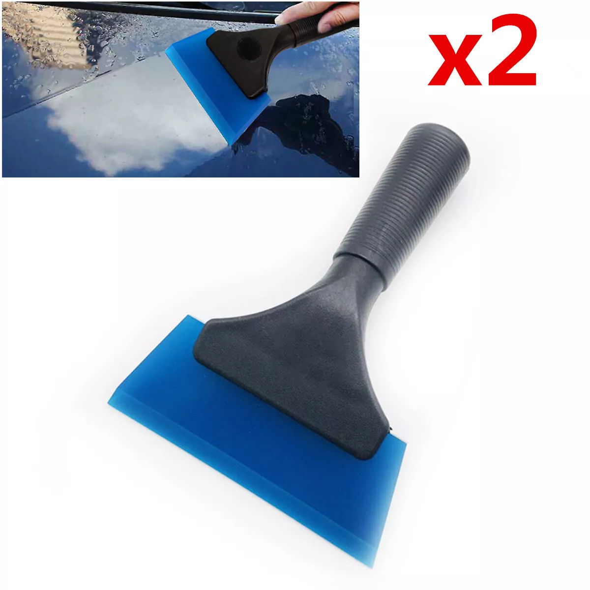 2x Window Tint Vinyl Handle Squeegee Water Blade Snow Scraper Car Film Wrap  Tool