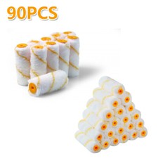 90 Rolls 4 inch Mini Paint Roller Covers Refi...