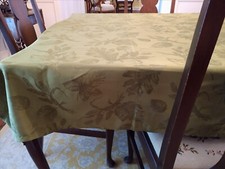 Autumn Fall Leaves Damask Tablecloth Oblong 52 X 70 inches New