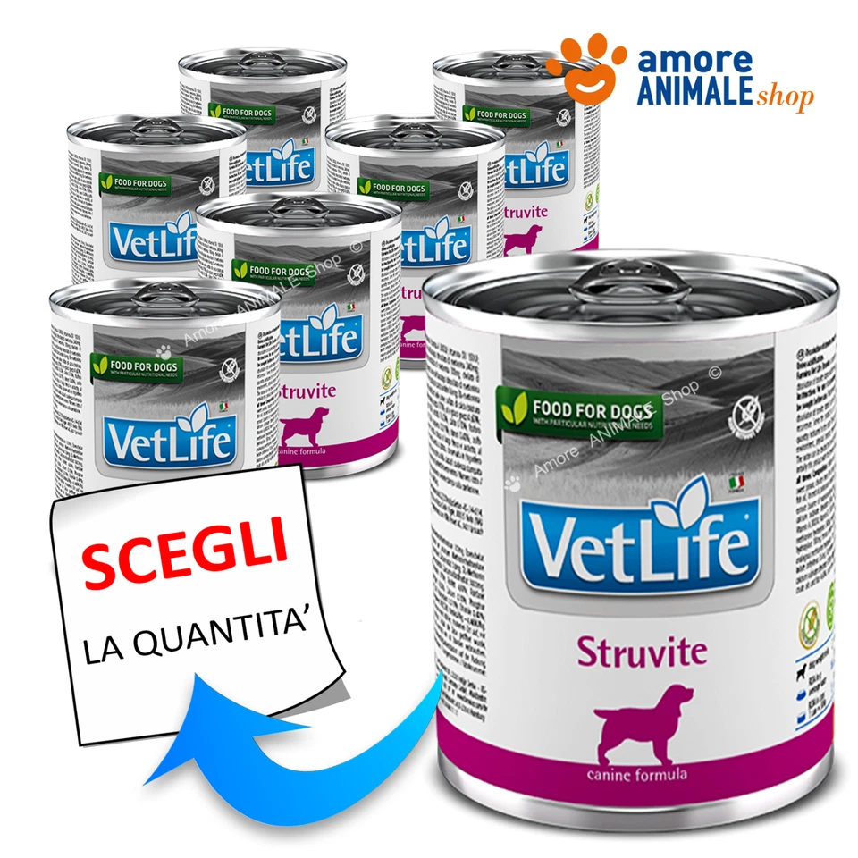Farmina Dog VET LIFE - STRUVITE → Lattine da 300 gr - Umido Cane, Cani