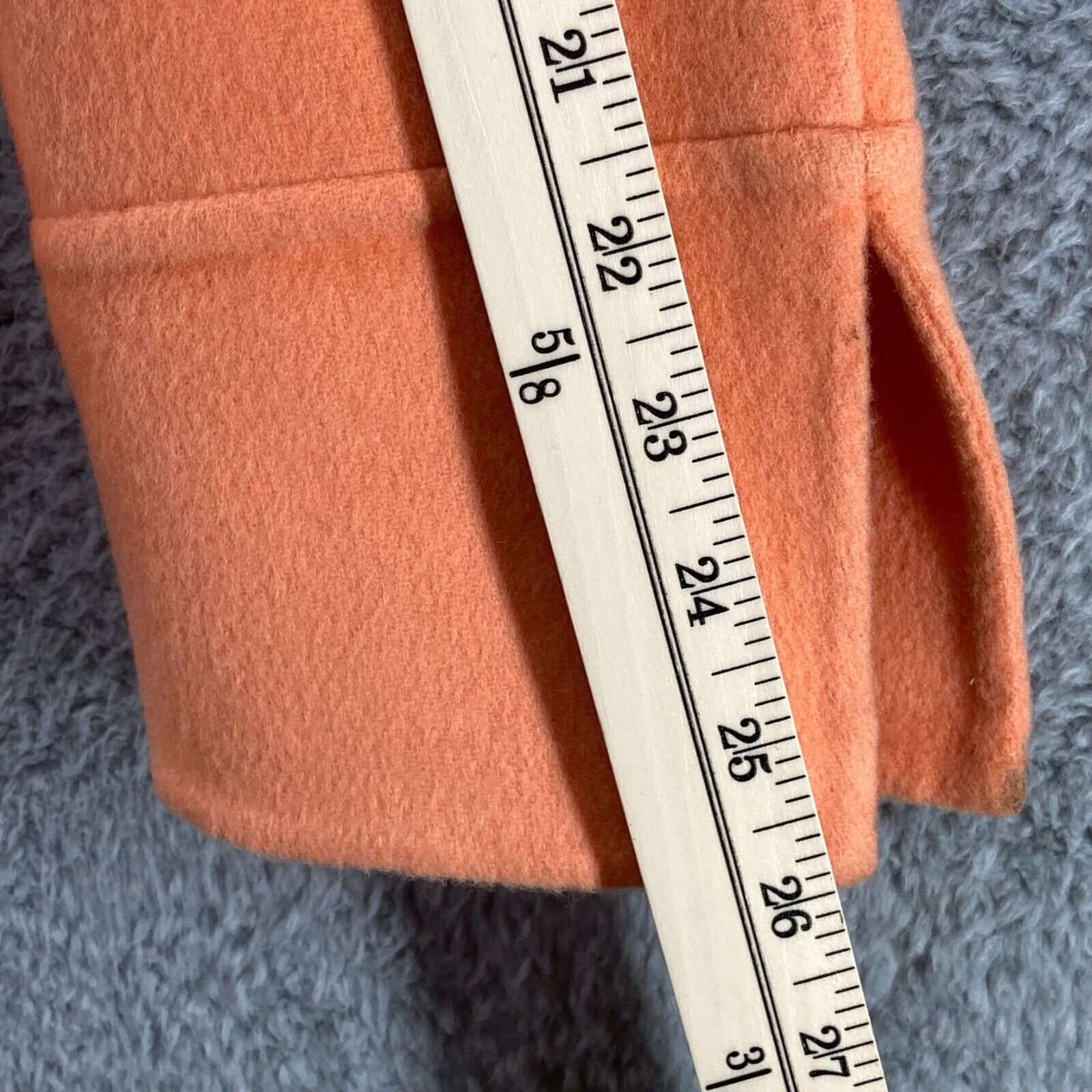 Tesori Jacket Women's Size XL Salmon Orange Wool … - image 12