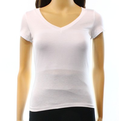 Cheap Soprano NEW White Solid Size Small S Junior VNeck Short Sleeve TShirt 691 Online Cheap Soprano NEW White Solid Size Small S Junior VNeck Short Sleeve TShirt 691 Online