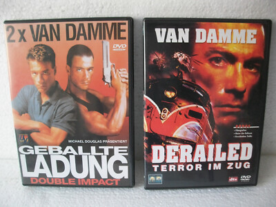 Van Damme Action 2x DVD Geballte Ladung Double Impact Derailed Terror im Zug