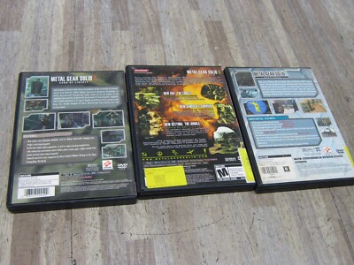 3 PCS PS2 Metal Gear Solid 2 Sons Of Liberty  SUBSTANCE AND 3 SNAKE EATER Game