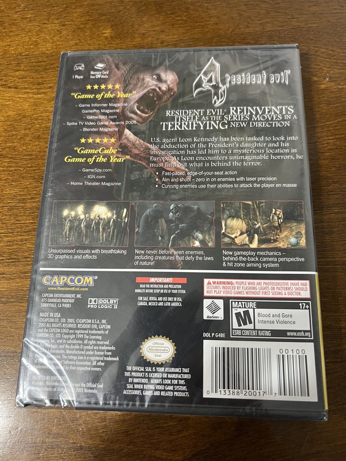 Gamecube Resident Evil 4 Sealed GRADED 85+ NM+ ( Uncirculated )