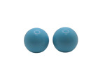 Turquoise Stud Earrings 14K Yellow Gold