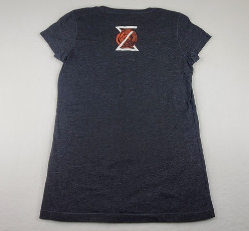 Andy Suzuki The Method Shirt Womens M Medium Gray Soft Cotton Rose V Neck ASTM - Picture 1 of 15