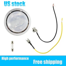 Round Dome Light Base & Lens for Most 71-81 Chevrolet Cars w/ Bulb & Wire leads